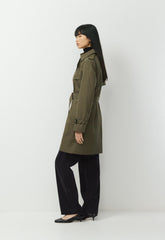 The Finch Mid Trench Coat - City Twill - ATLAS OLIVE