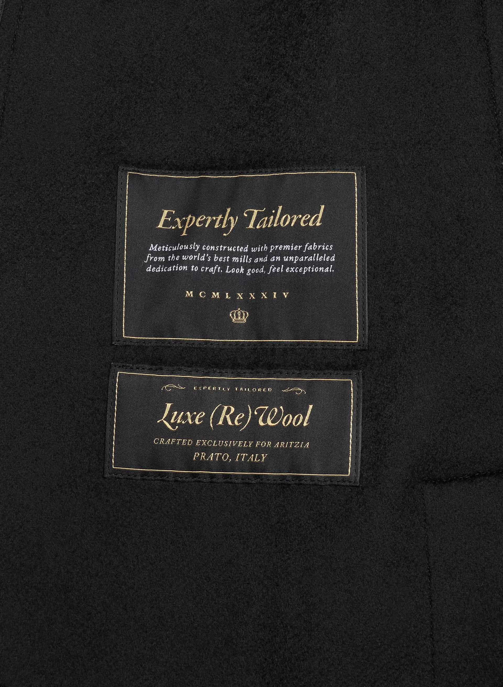 The Portfolio Double-Faced Coat - Luxe (Re)Wool - BLACK