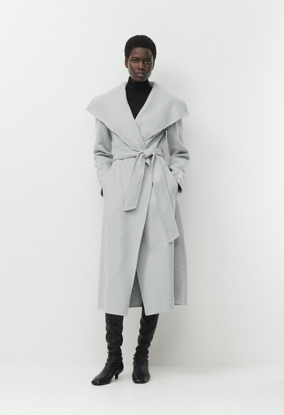 The Portfolio Double-Faced Coat - Luxe (Re)Wool - HEATHER CHROME