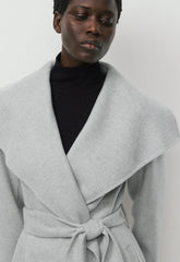 The Portfolio Double-Faced Coat - Luxe (Re)Wool - HEATHER CHROME