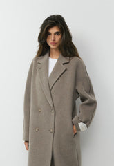 The Slouch™ Coat - Soft Wool Cashmere - HEATHER NOMAD TAUPE