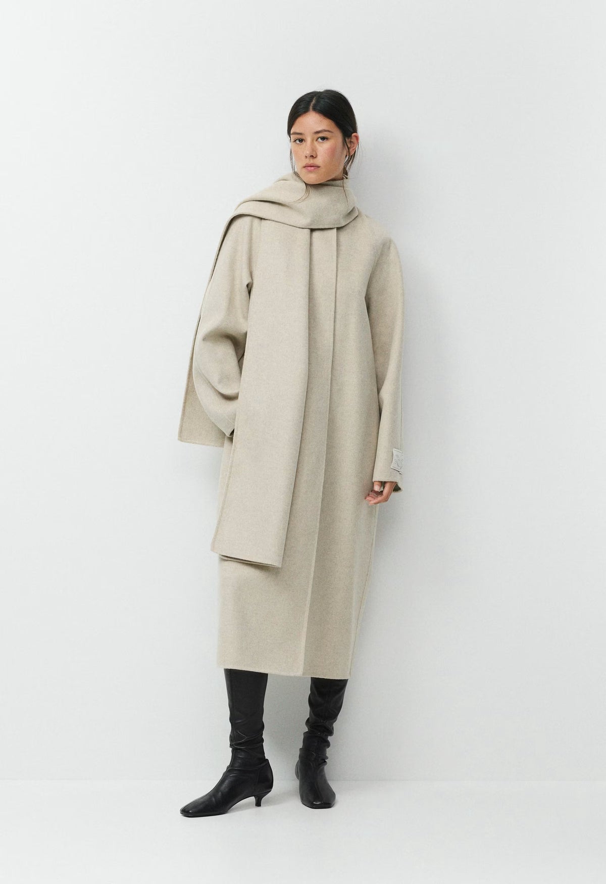 The Embrace Double-Faced Coat - Luxe (Re)Wool - HEATHER MATTE PEARL