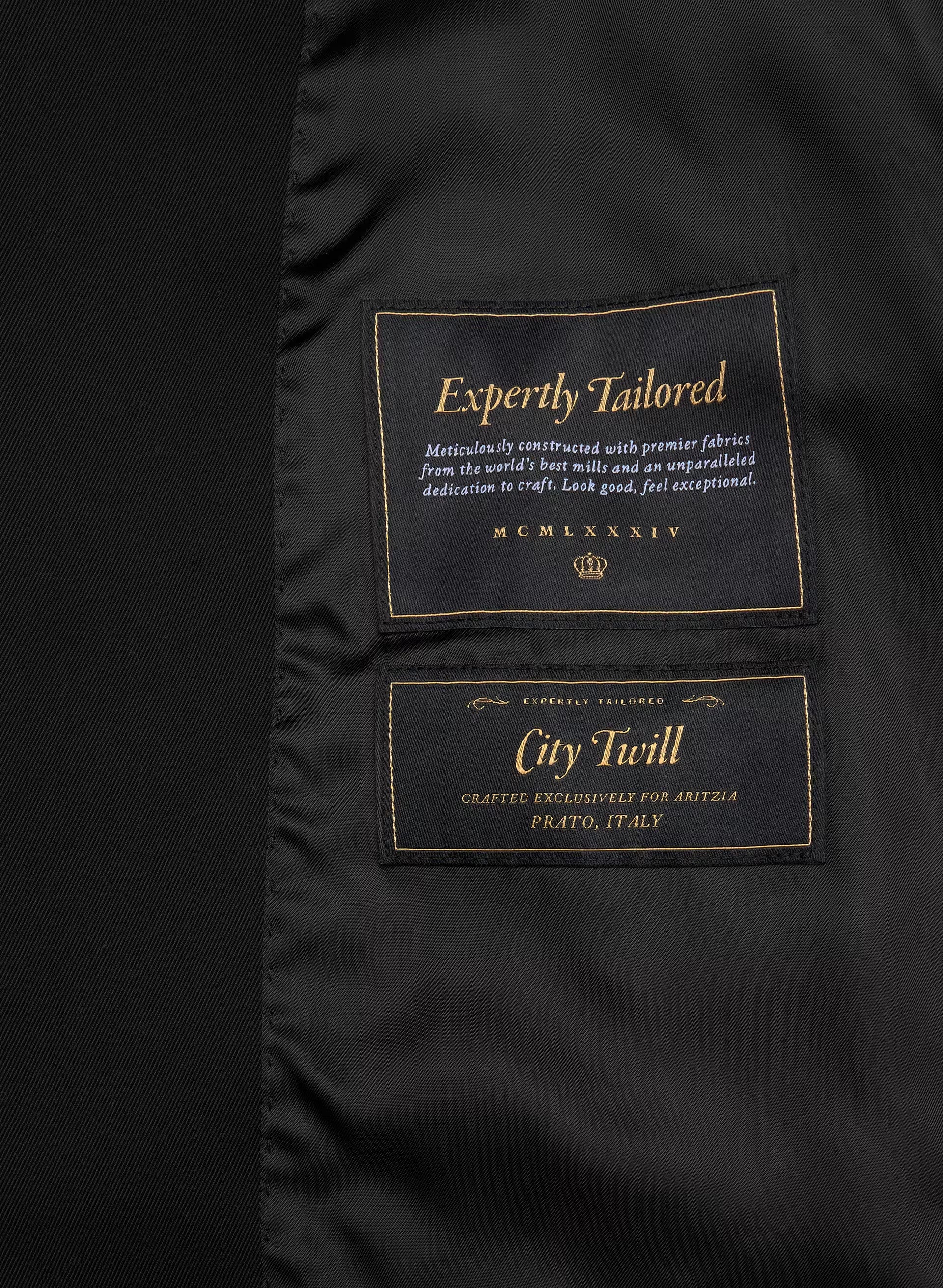 The Davis Short Trench Coat - Rich Twill - BLACK