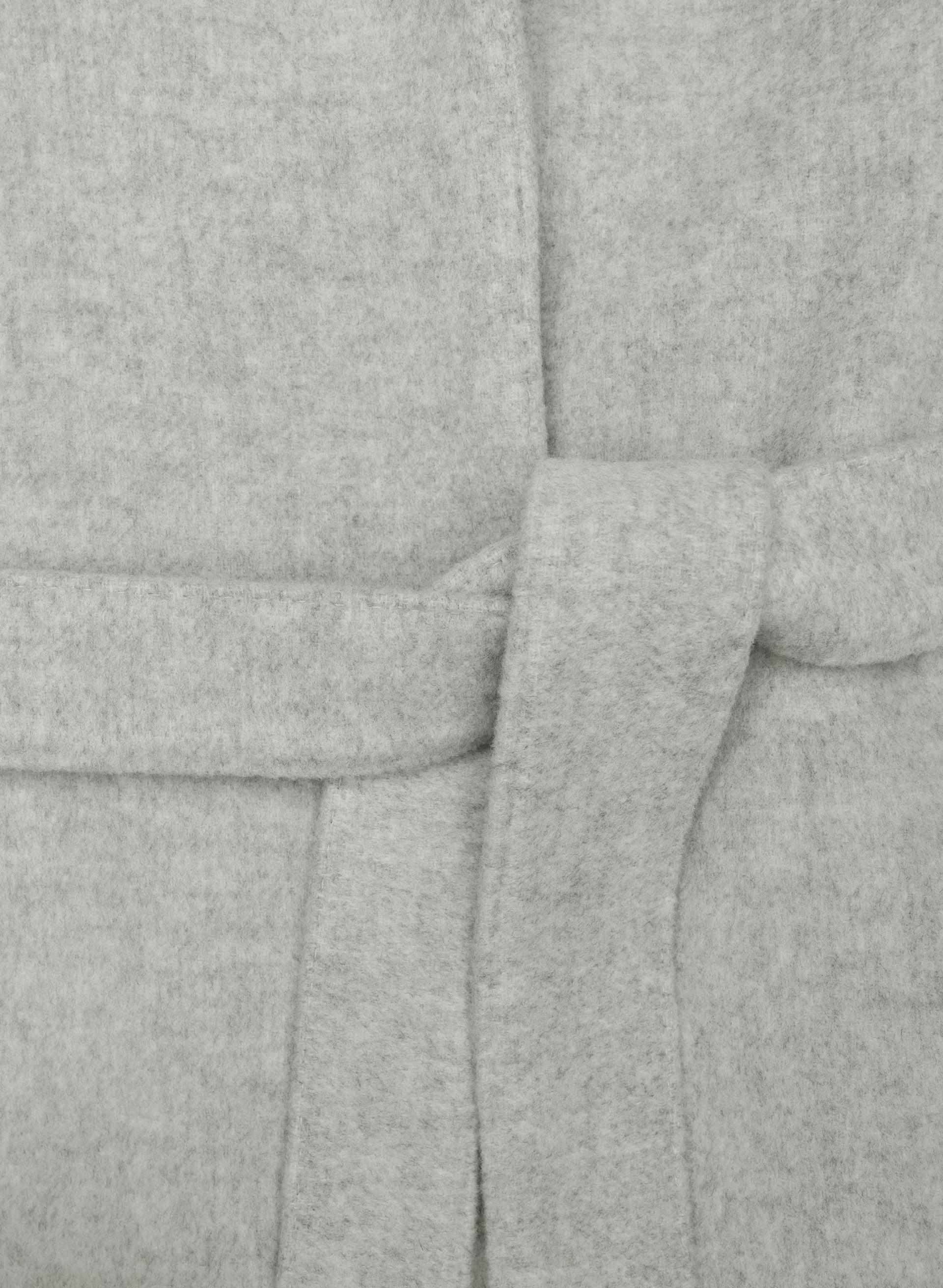 The Emilie Coat - Soft Wool Cashmere - HEATHER LIGHT GREY