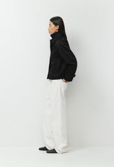 The Regent Short Trench Coat - Rich Twill - BLACK