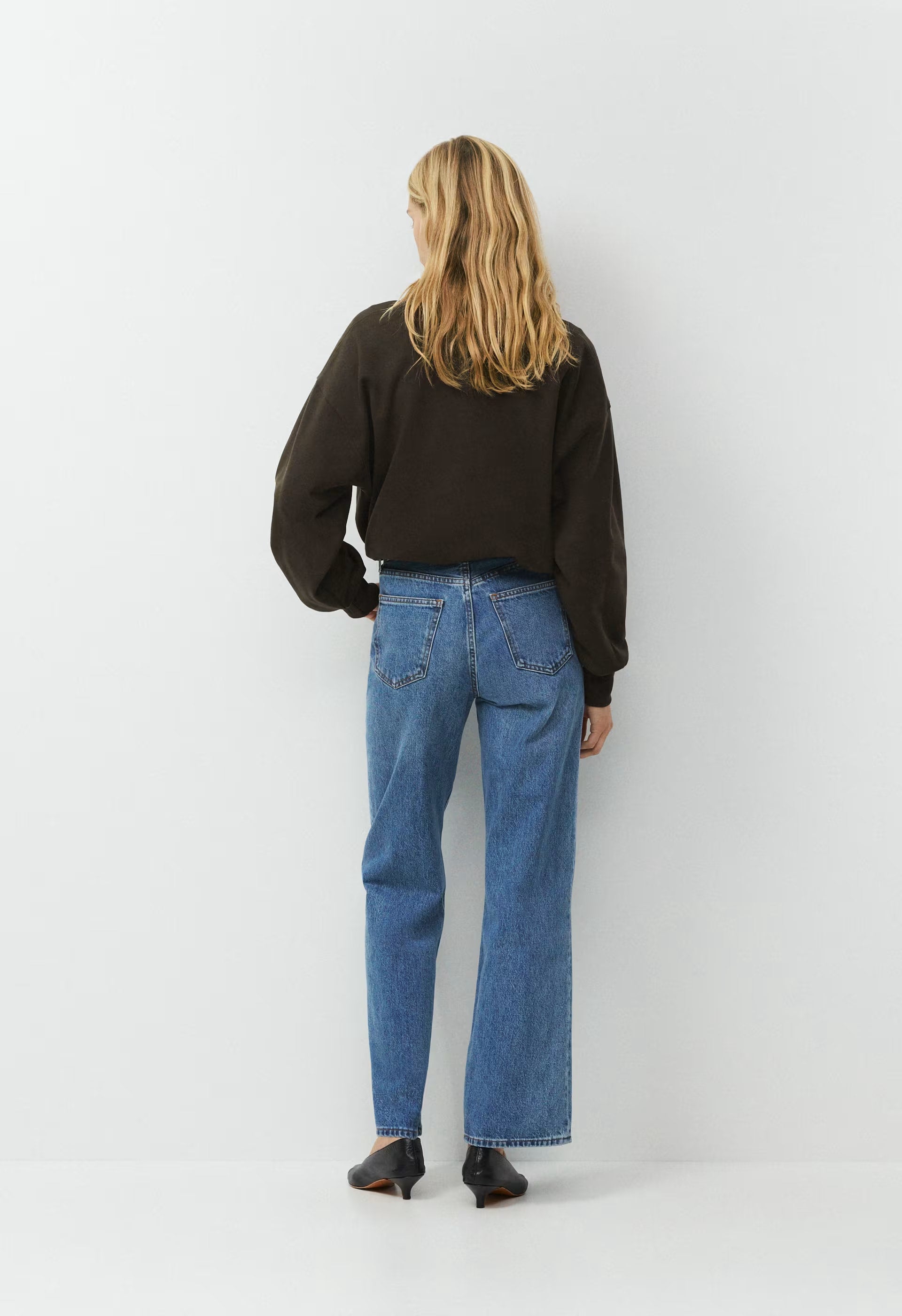 Denim Forum The Farrah Hi-Rise Wide Jean - 5 YRS KISS N TELL BLEU