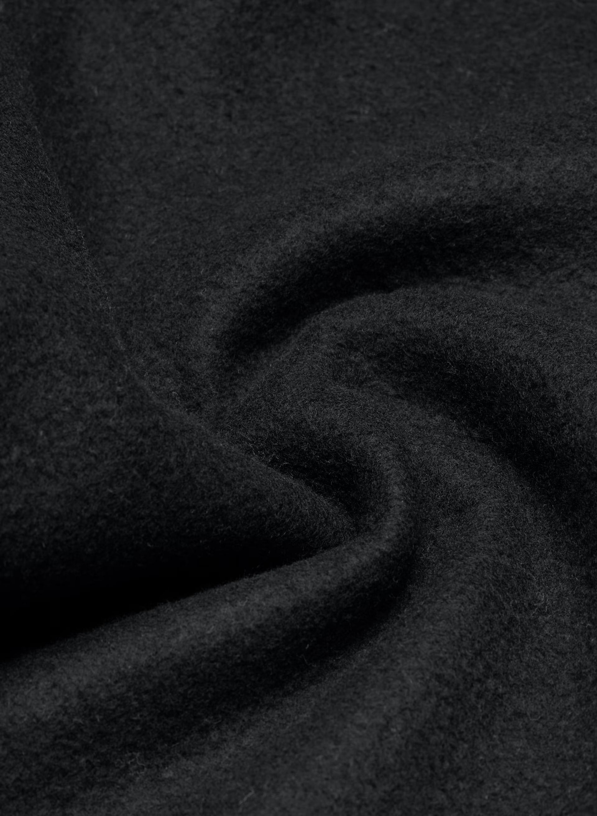 Cozy Sweatfleece Boyfriend Wide Sweatpant - BLACK