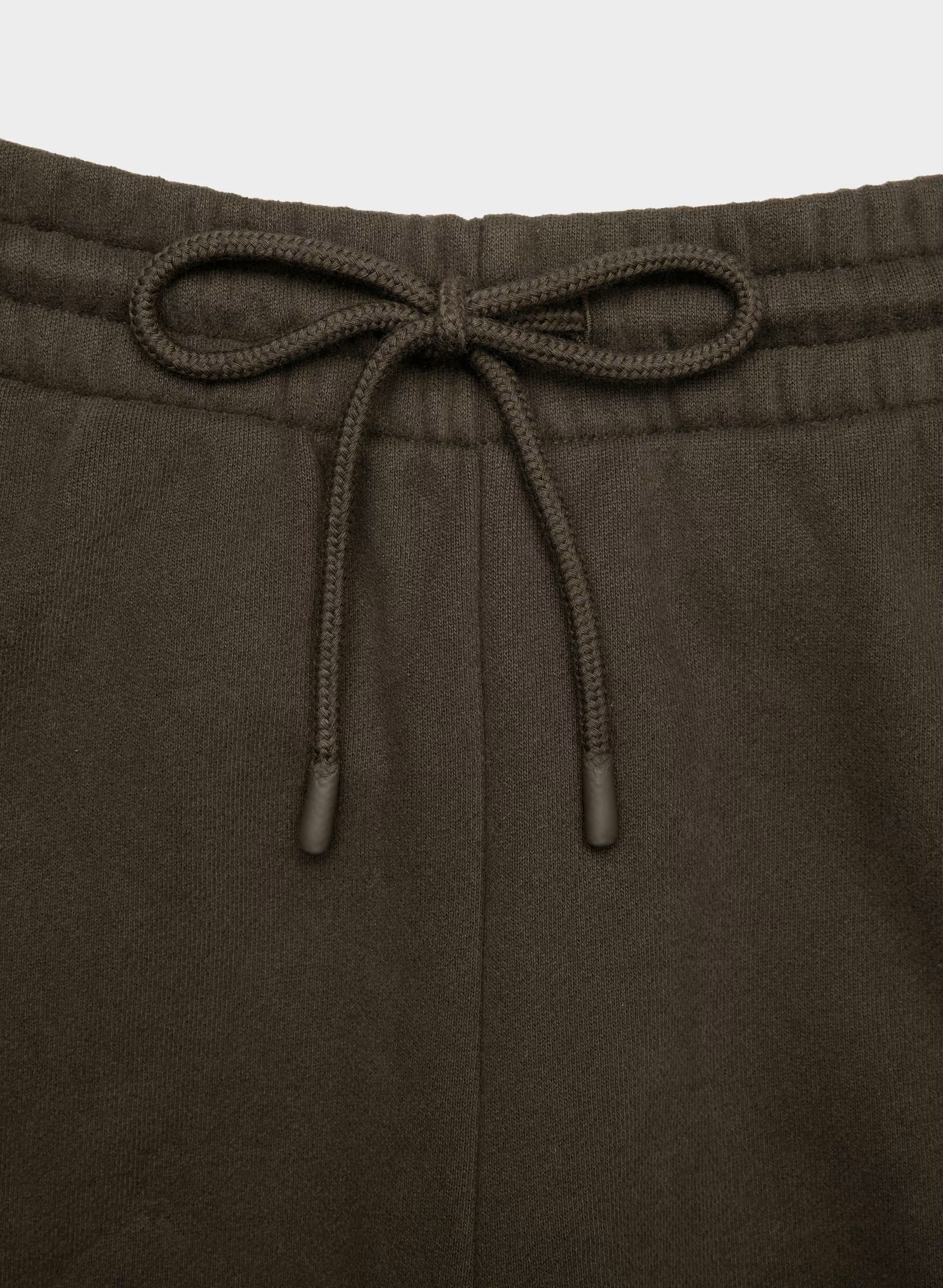 Cozy Sweatfleece Boyfriend Wide Sweatpant - CACAO NIB BROWN