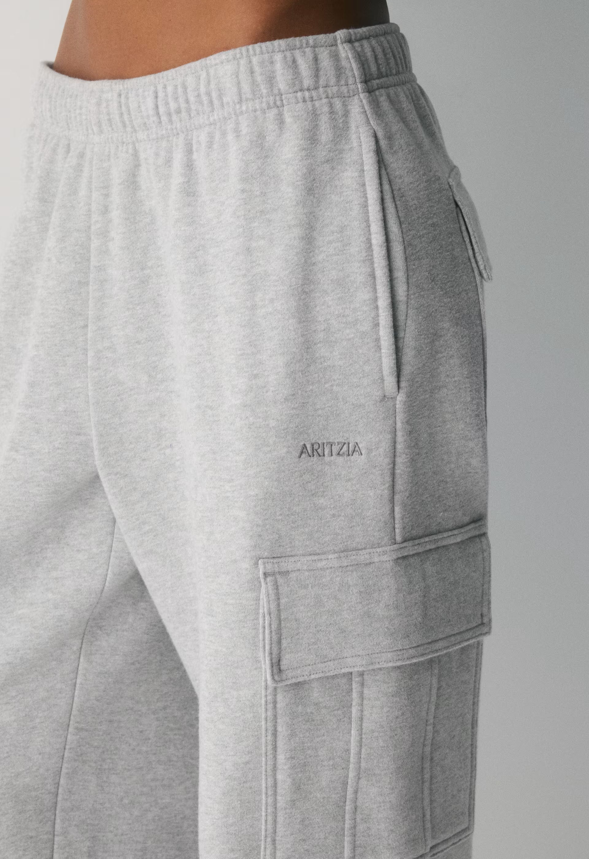 Cozy Sweatfleece Mega Cargo™ Sweatpant - HEATHER CLOUD WHITE