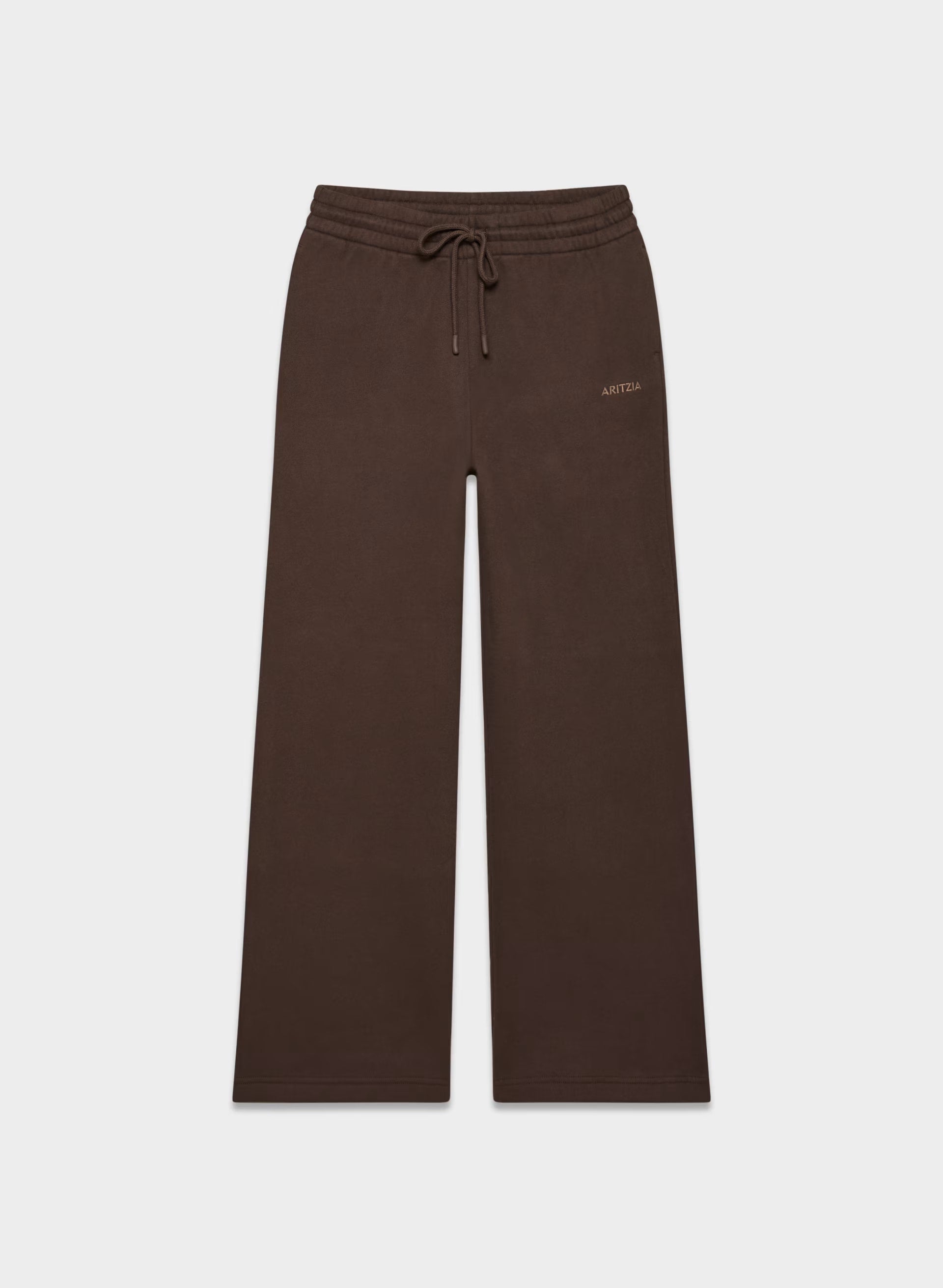 Cozy Sweatfleece Boyfriend Wide Sweatpant - RICH MOCHA BROWN