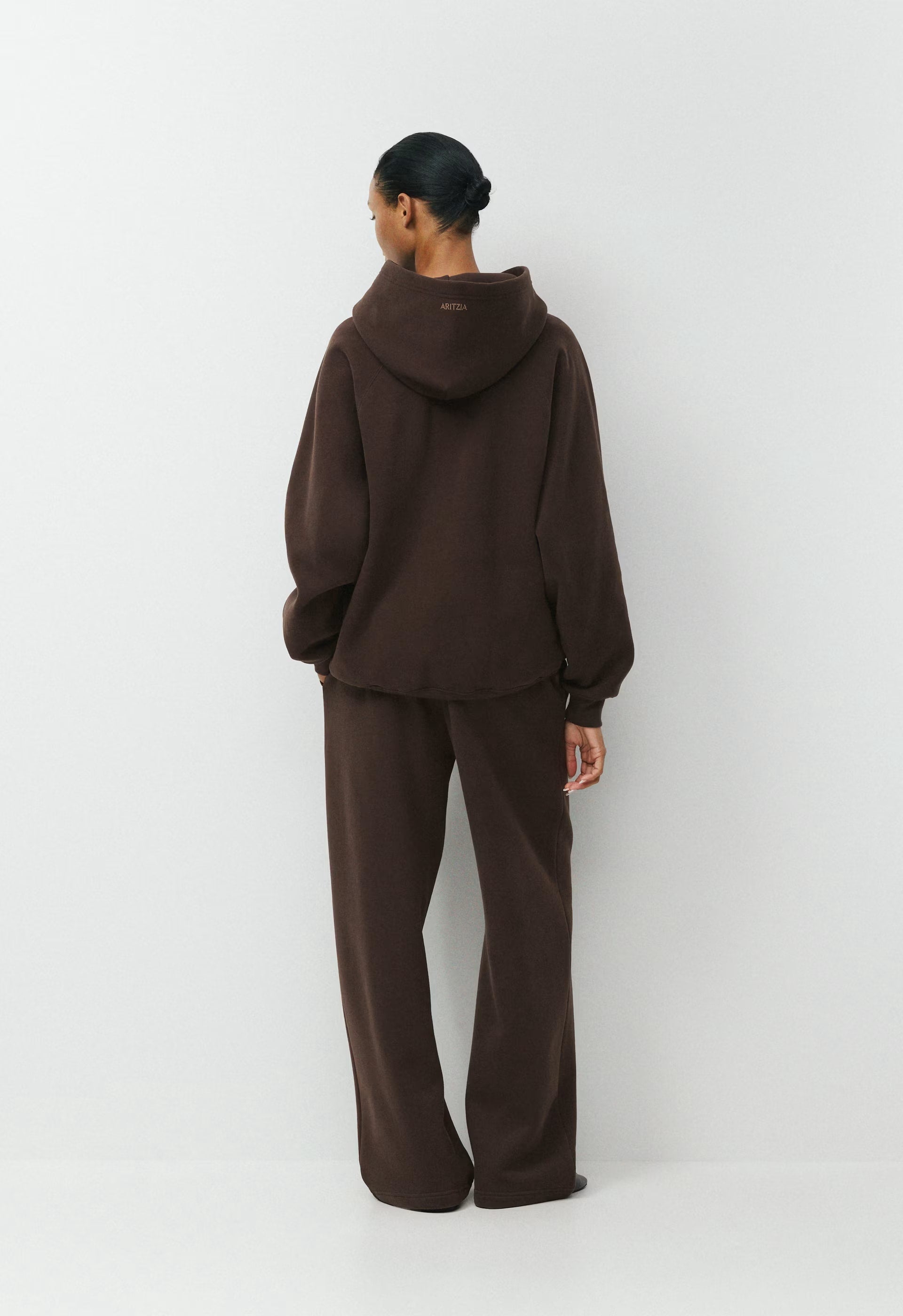 Cozy Sweatfleece Boyfriend Wide Sweatpant - RICH MOCHA BROWN