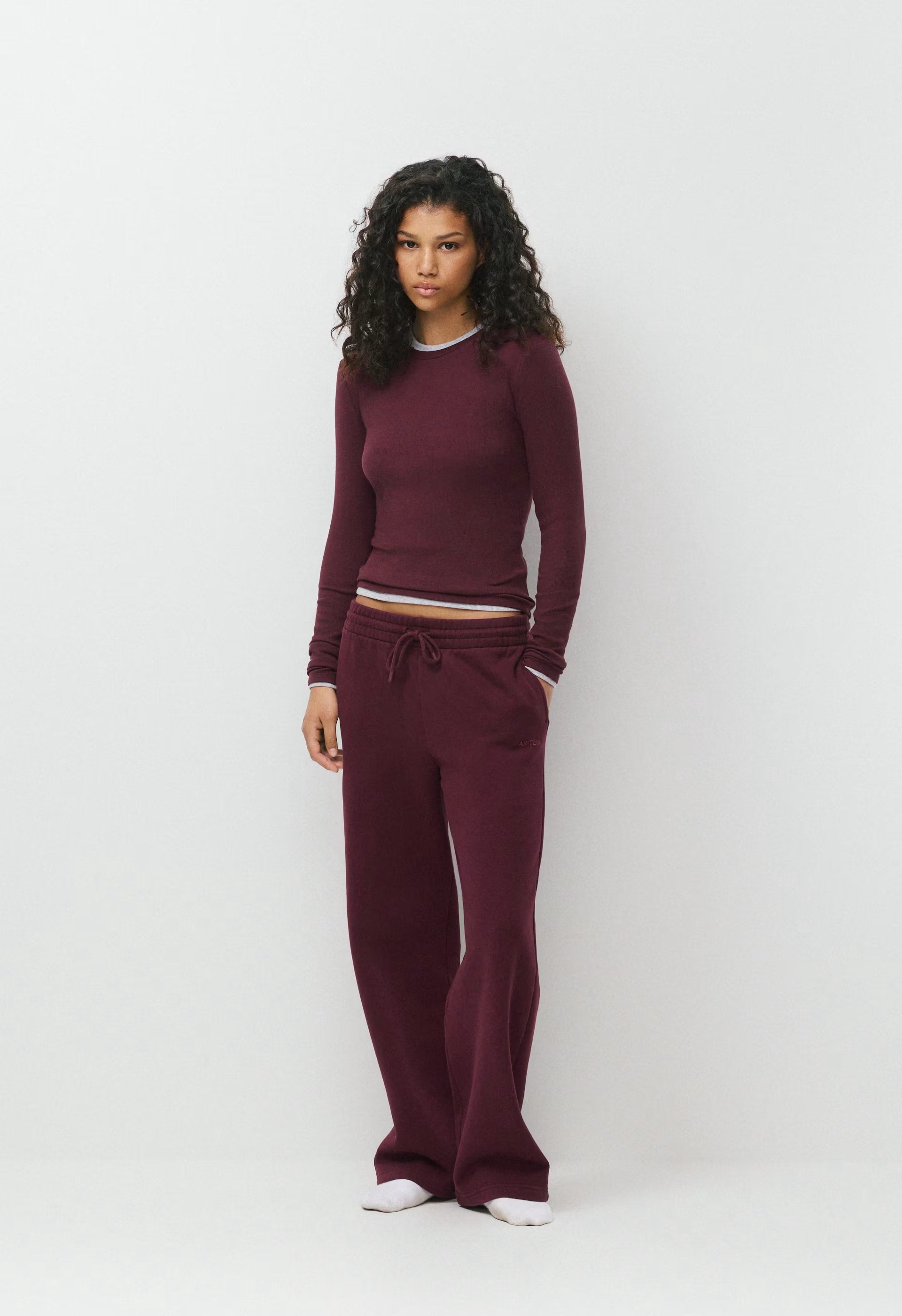 Cozy Sweatfleece Boyfriend Wide Sweatpant - MAGNOLIA