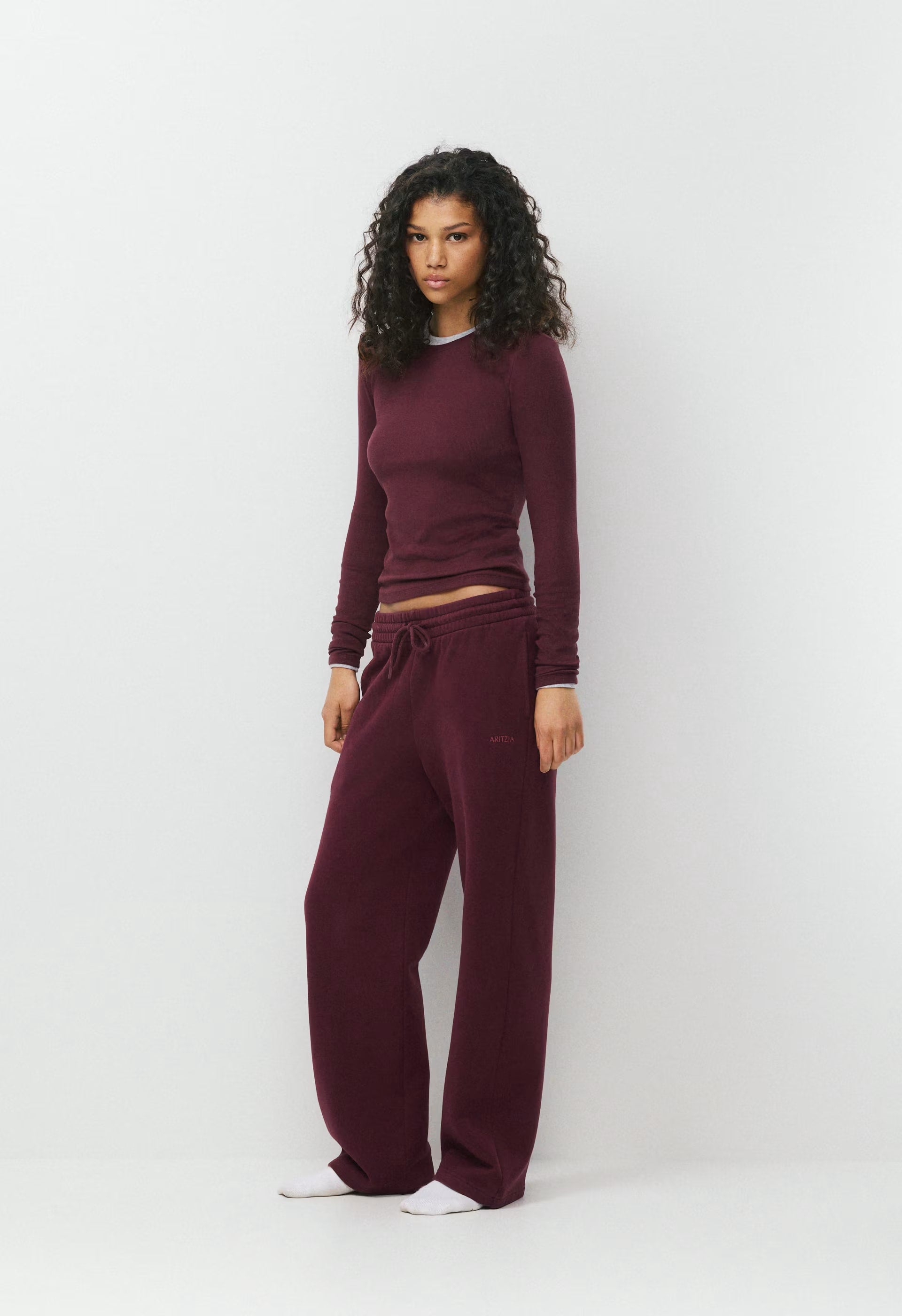 Cozy Sweatfleece Boyfriend Wide Sweatpant - HEATHER CHROME