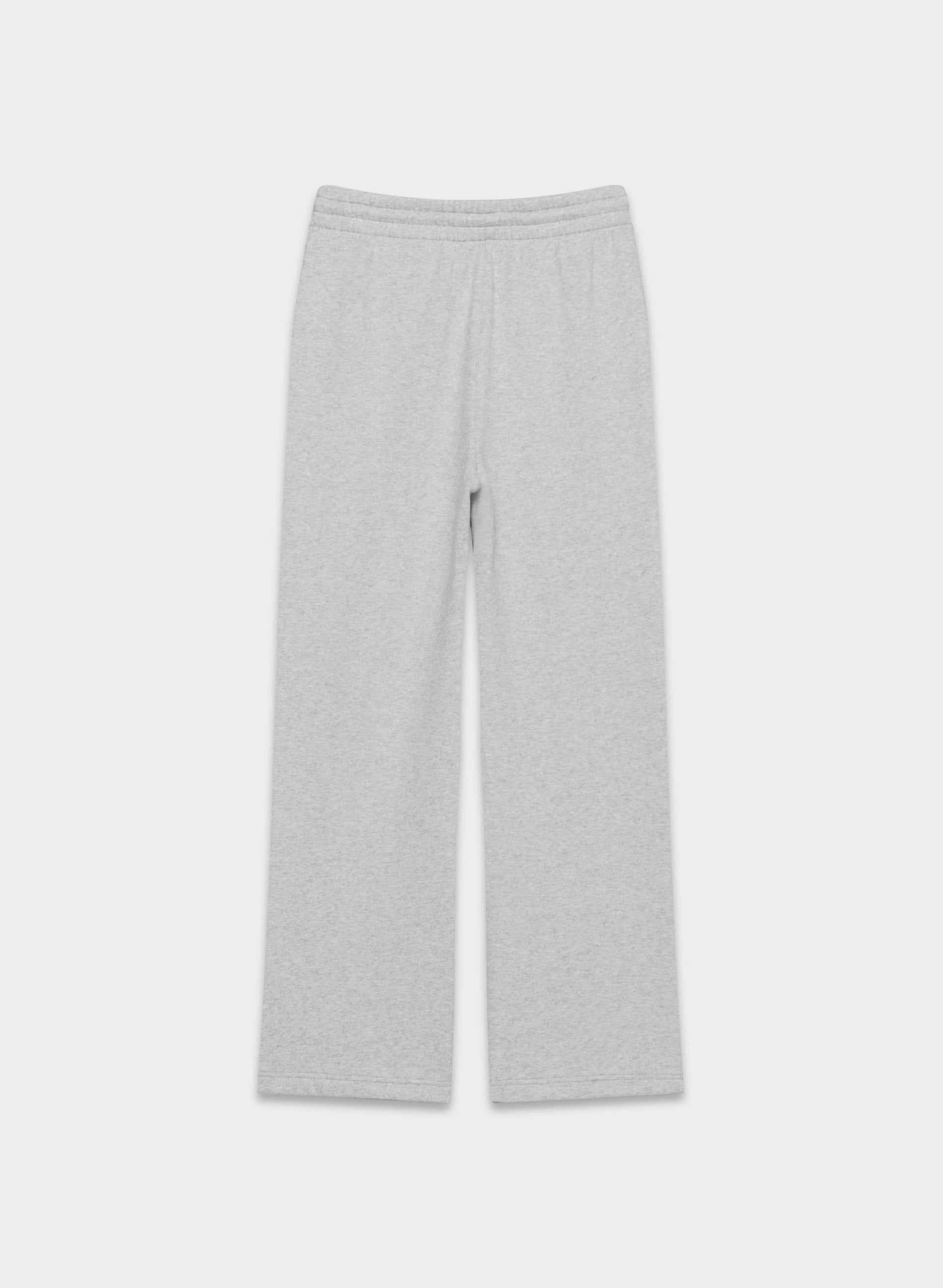 Cozy Sweatfleece Boyfriend Wide Sweatpant - HEATHER CHROME