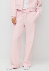 Cozy Sweatfleece Boyfriend Wide Sweatpant - MAGNOLIA