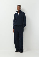 Cozy Sweatfleece Boyfriend Barrel Sweatpant - ADMIRAL NAVY