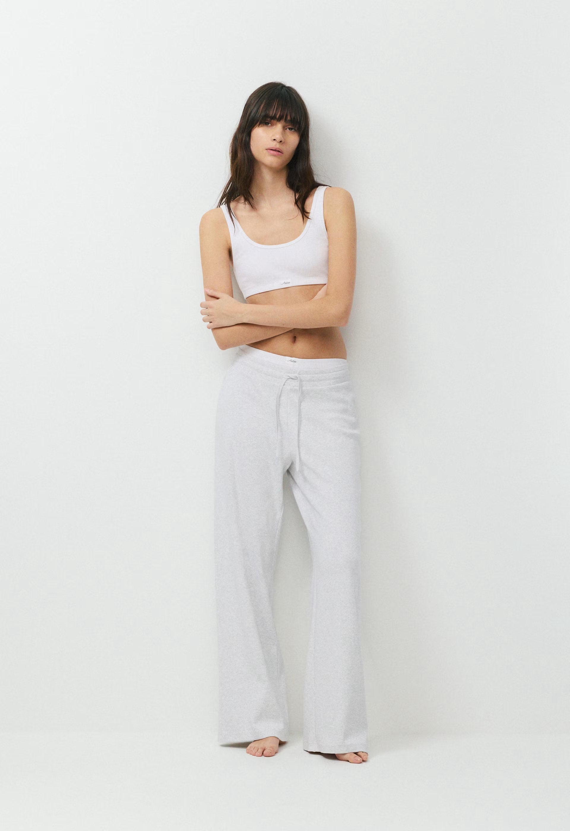 HomeStretch™ Rib Kickback Pant - HEATHER CHROME