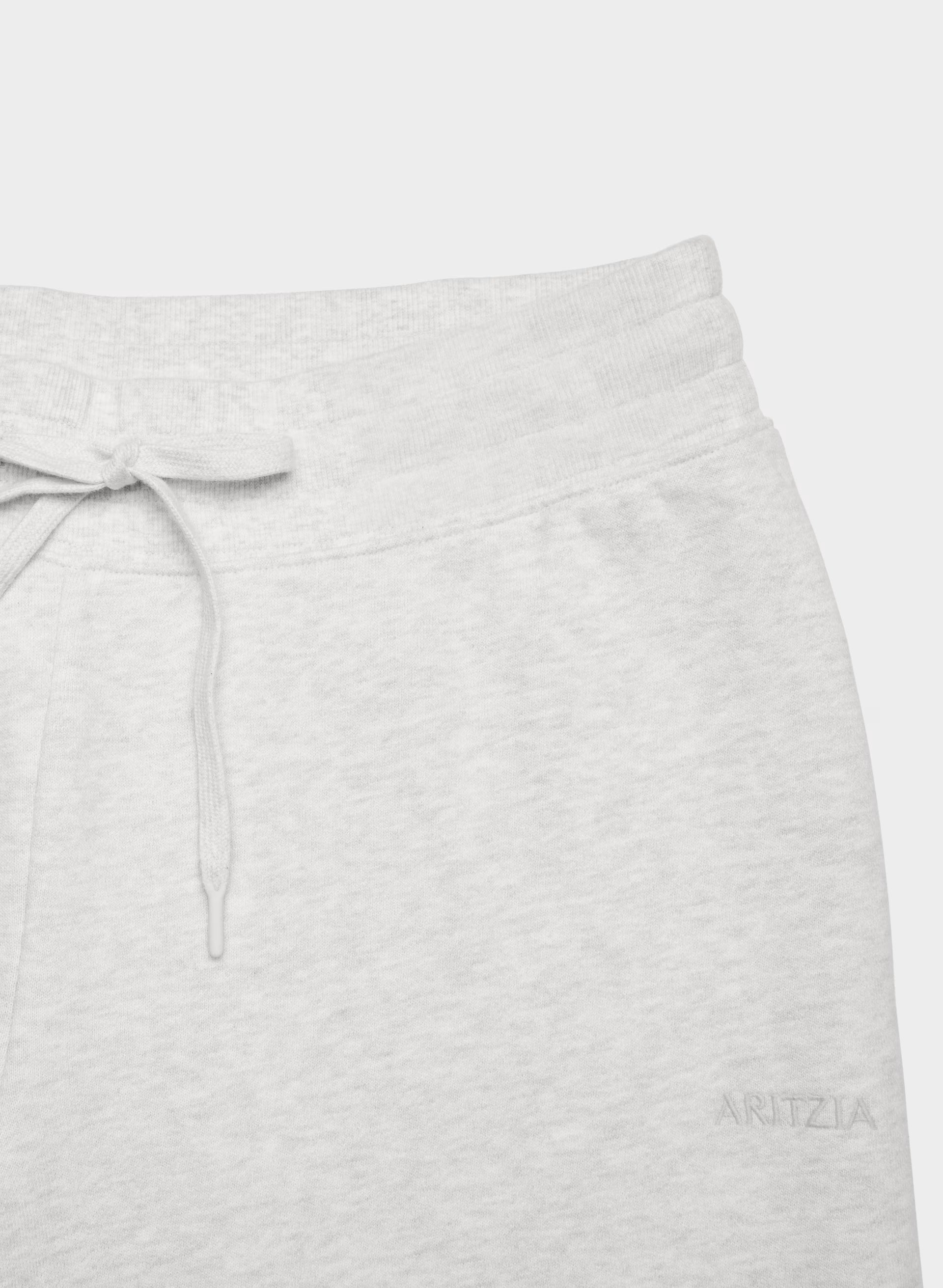 Cozy Sweatfleece Perfect Banded Sweatpant - HEATHER CLOUD WHITE