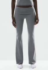 BUTTER Foldover Flare 32" Legging - DARK GREY