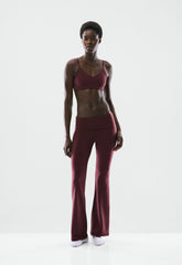BUTTER Foldover Flare 32" Legging - GALA PLUM