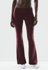 BUTTER Foldover Flare 32" Legging - GALA PLUM