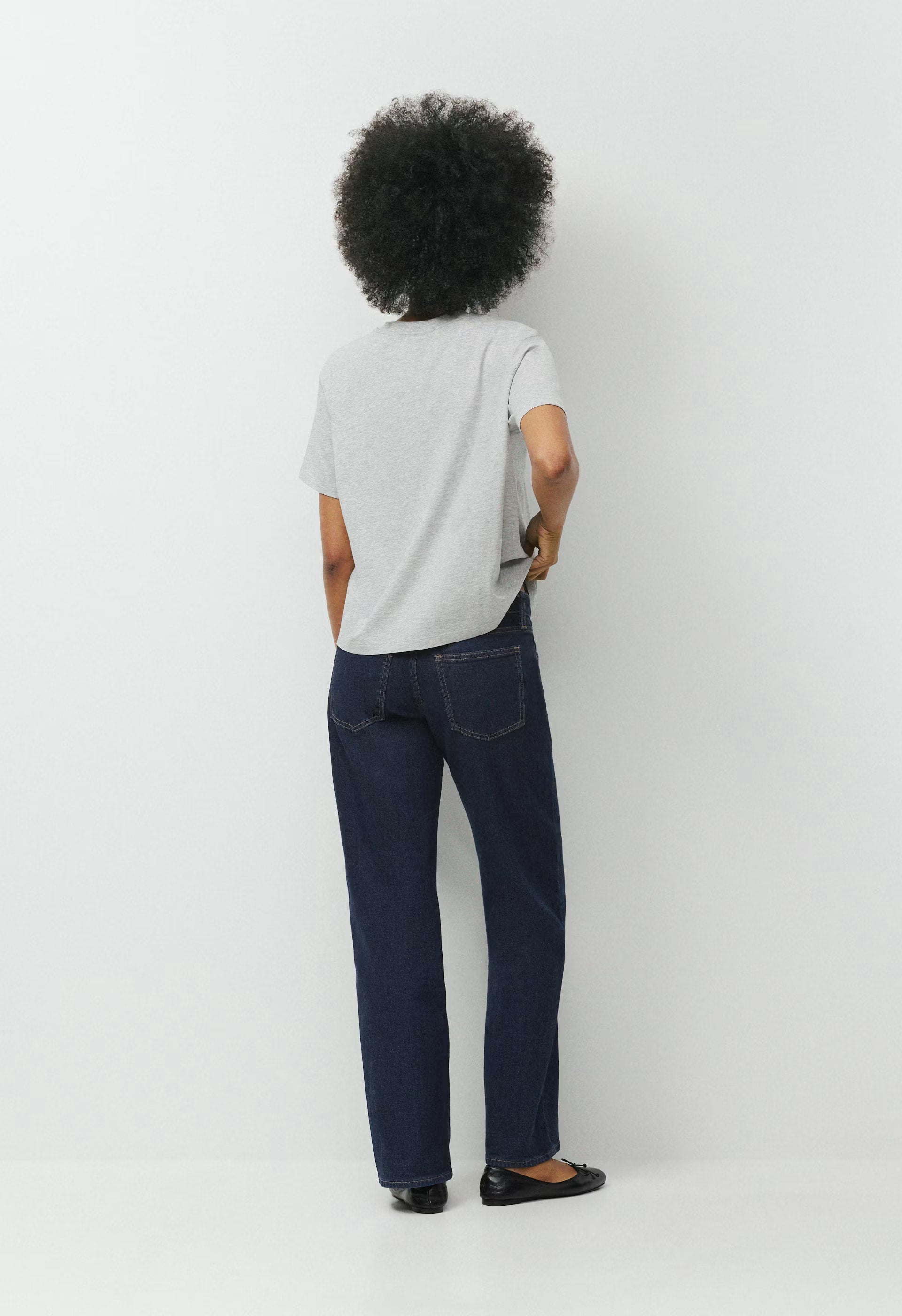 Denim Forum Salma Super Lo-Rise Straight Jean - NO-STRESS DARK BLUE