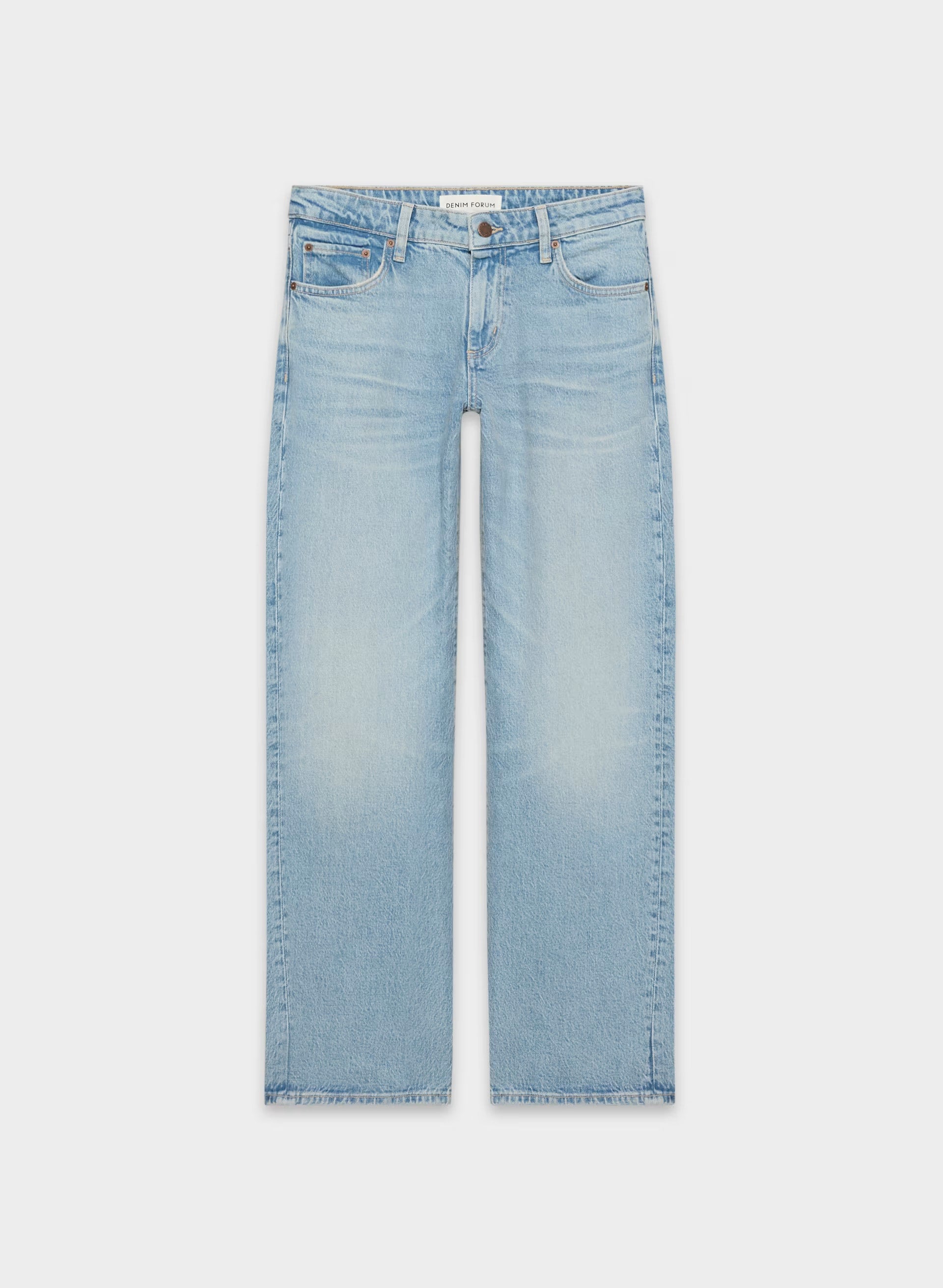 Denim Forum Salma Super Lo-Rise Straight Jean - VINTAGE LIGHT BLUE