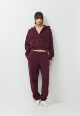 Cozy Sweatfleece Boyfriend Jogger - GALA PLUM