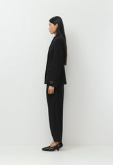 Milieu Wool Pant - BLACK