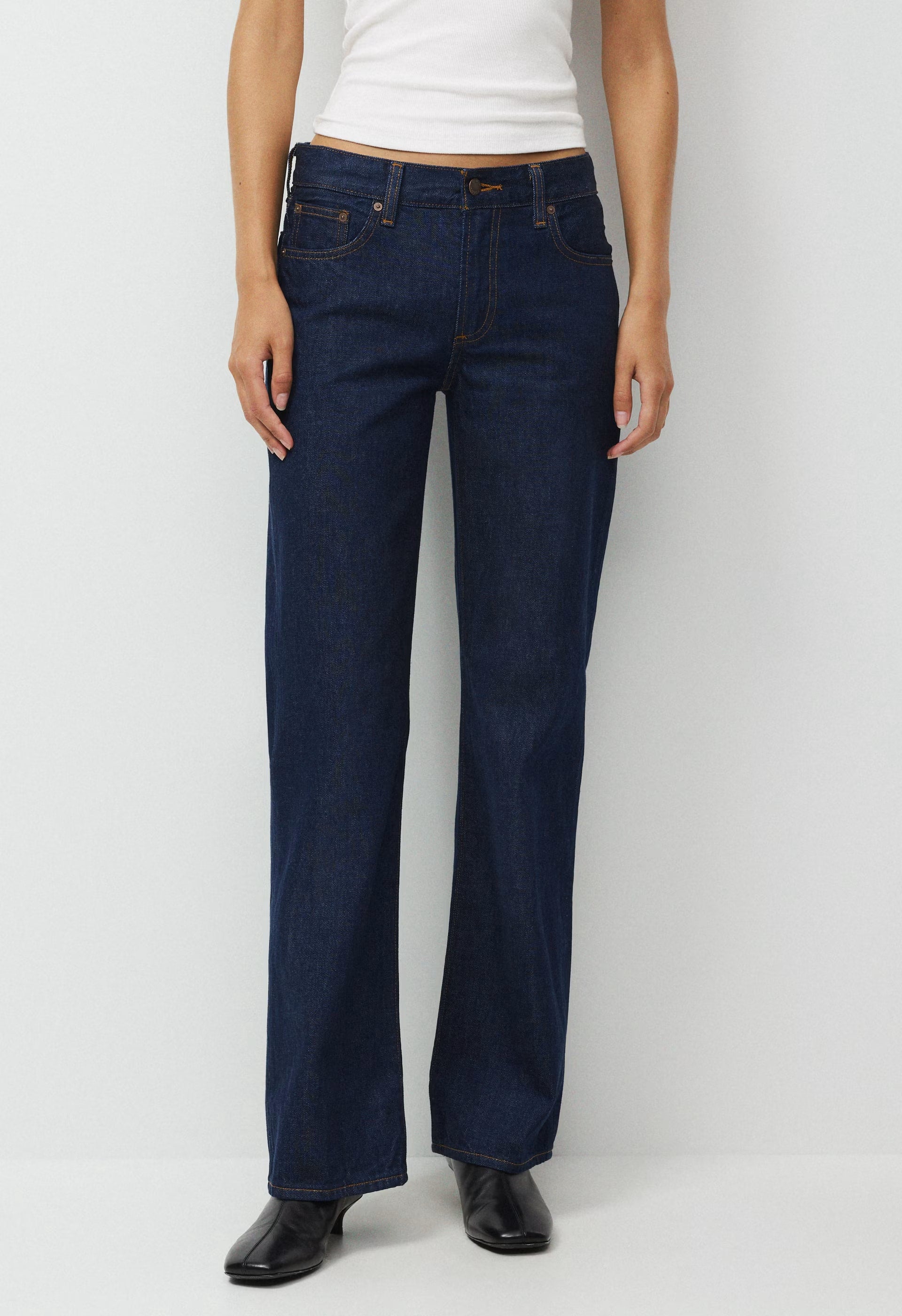 Denim Forum The Farrah Lo-Rise Wide Jean - 7 YRS BLEU TABOO