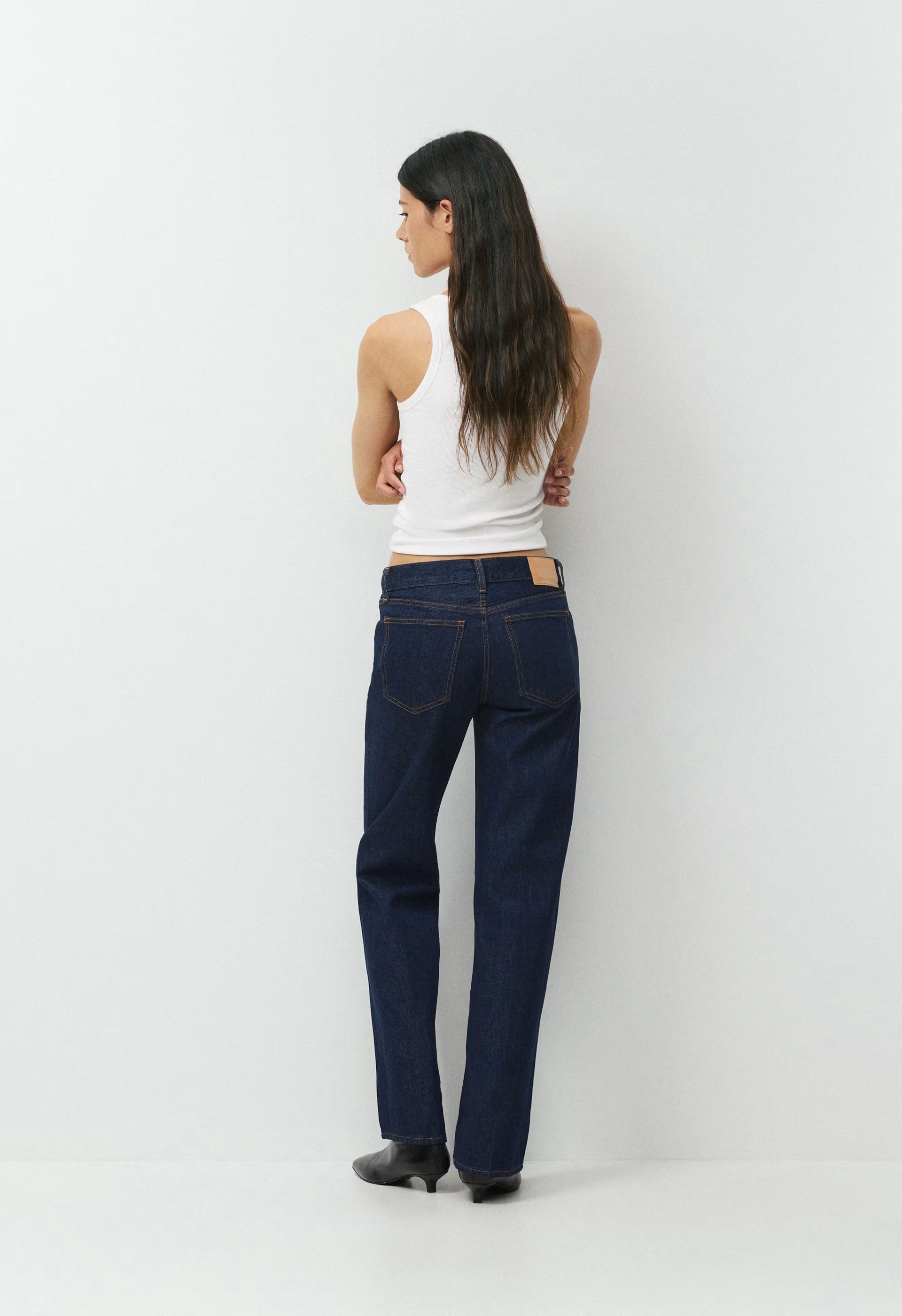 Denim Forum The Farrah Lo-Rise Wide Jean - 5 YRS KISS N TELL BLEU