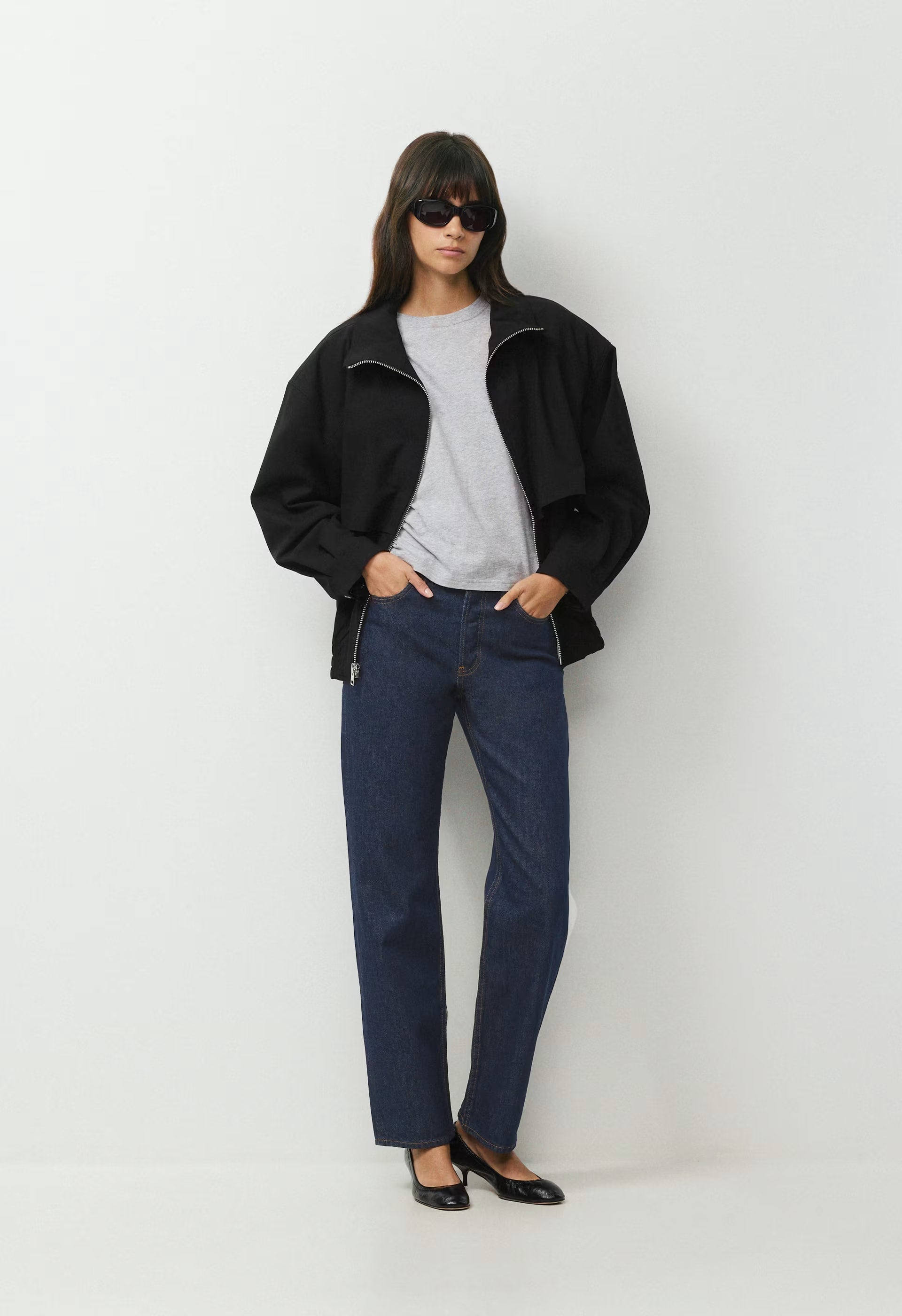Denim Forum 004 Hi-Rise Straight Jean - NO-STRESS DARK BLUE