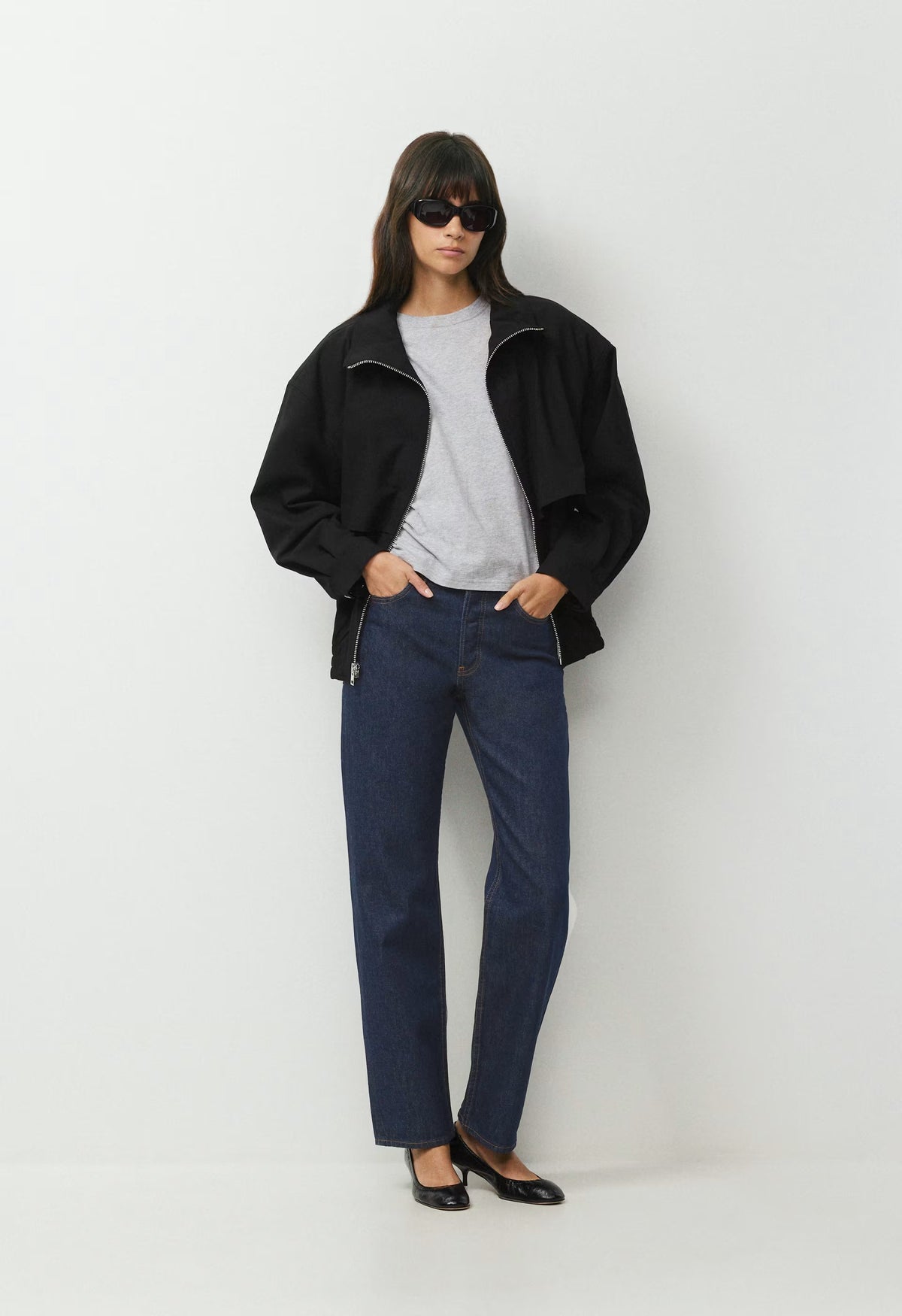 Denim Forum 004 Hi-Rise Straight Jean - NO-STRESS DARK BLUE