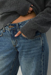Denim Forum The ‘90s Relaxed Ultra Lo-Rise Wide Jean - VINTAGE MEDIUM BLUE