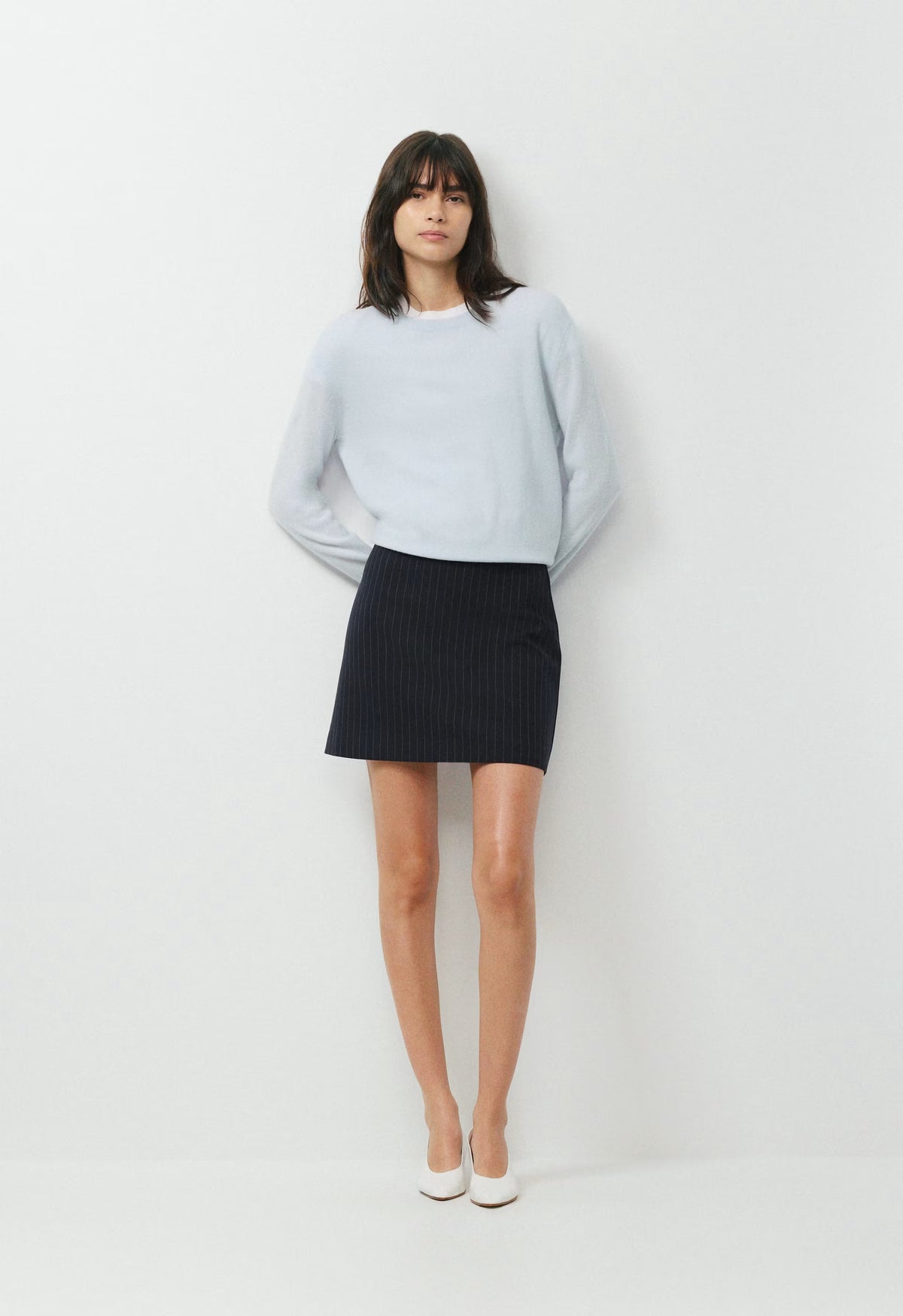 Classic Mini Skirt - BLK STRP DK NT NVY/GRY