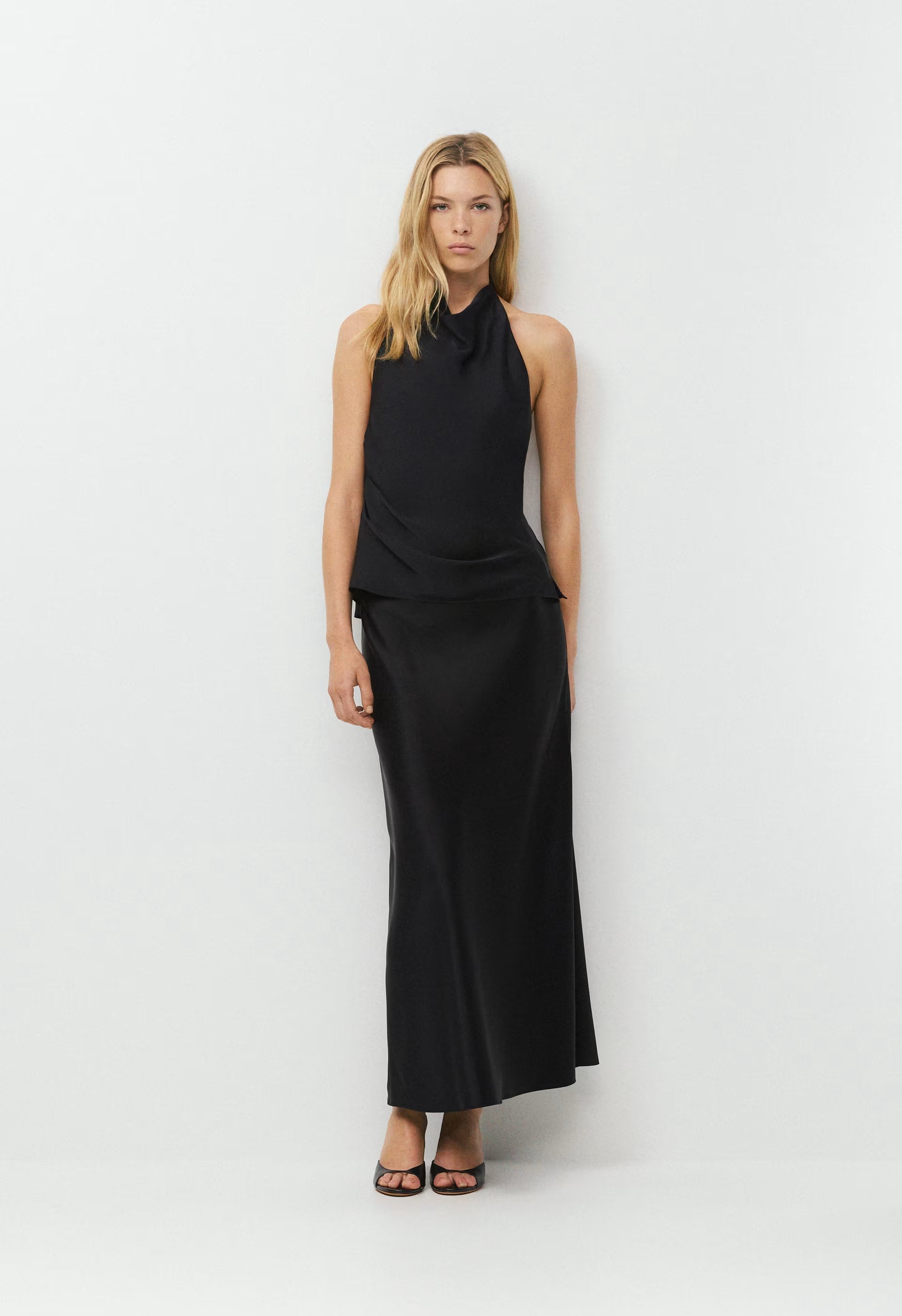 Capture Satin Skirt - BLACK