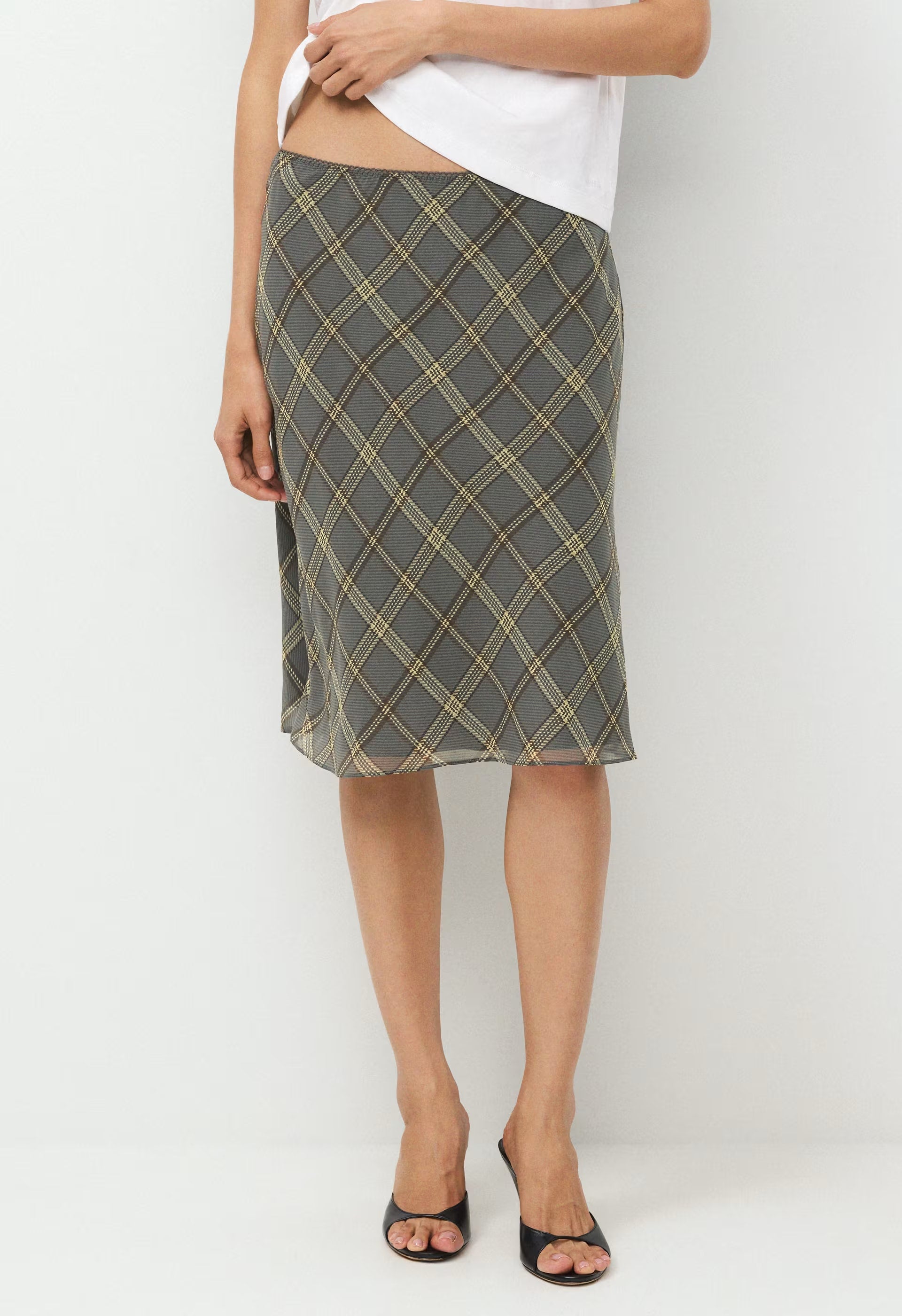 Apothecary Silk Skirt - DK GREY/ SSIDE CREAM