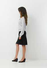 Felicity Satin Skirt - BLACK