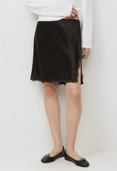 Felicity Satin Skirt - CACAO NIB BROWN
