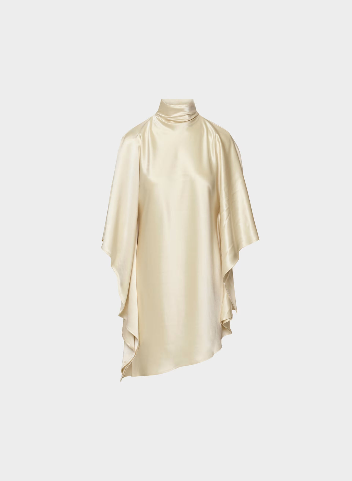 Fan Satin Dress - SEASIDE CREAM