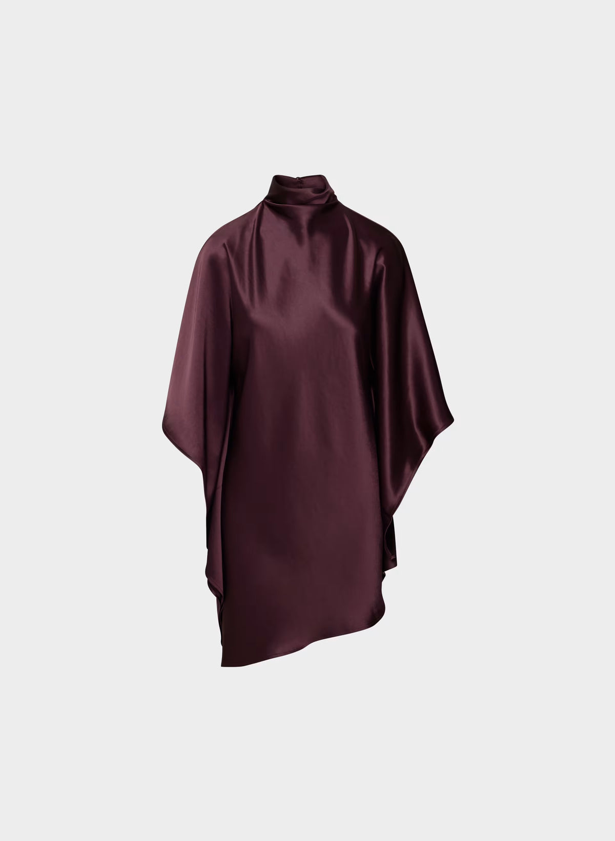 Fan Satin Dress - GALA PLUM