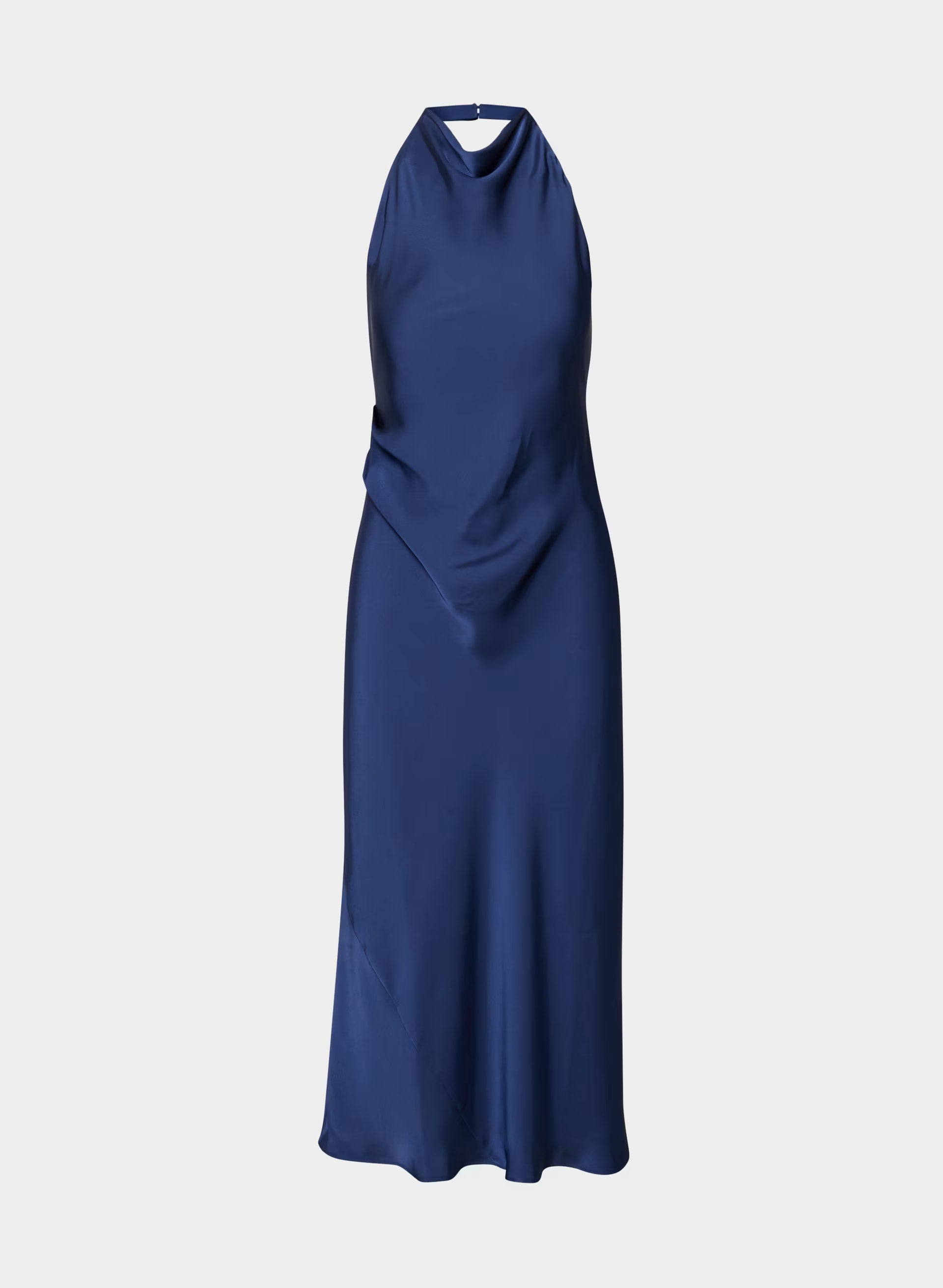Audience Satin Maxi Halter Dress - BYRON BLUE
