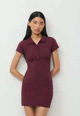 Original Contour Flyer Mini Polo Dress - GALA PLUM