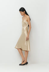 Charter Silk Dress - MARCONA BEIGE