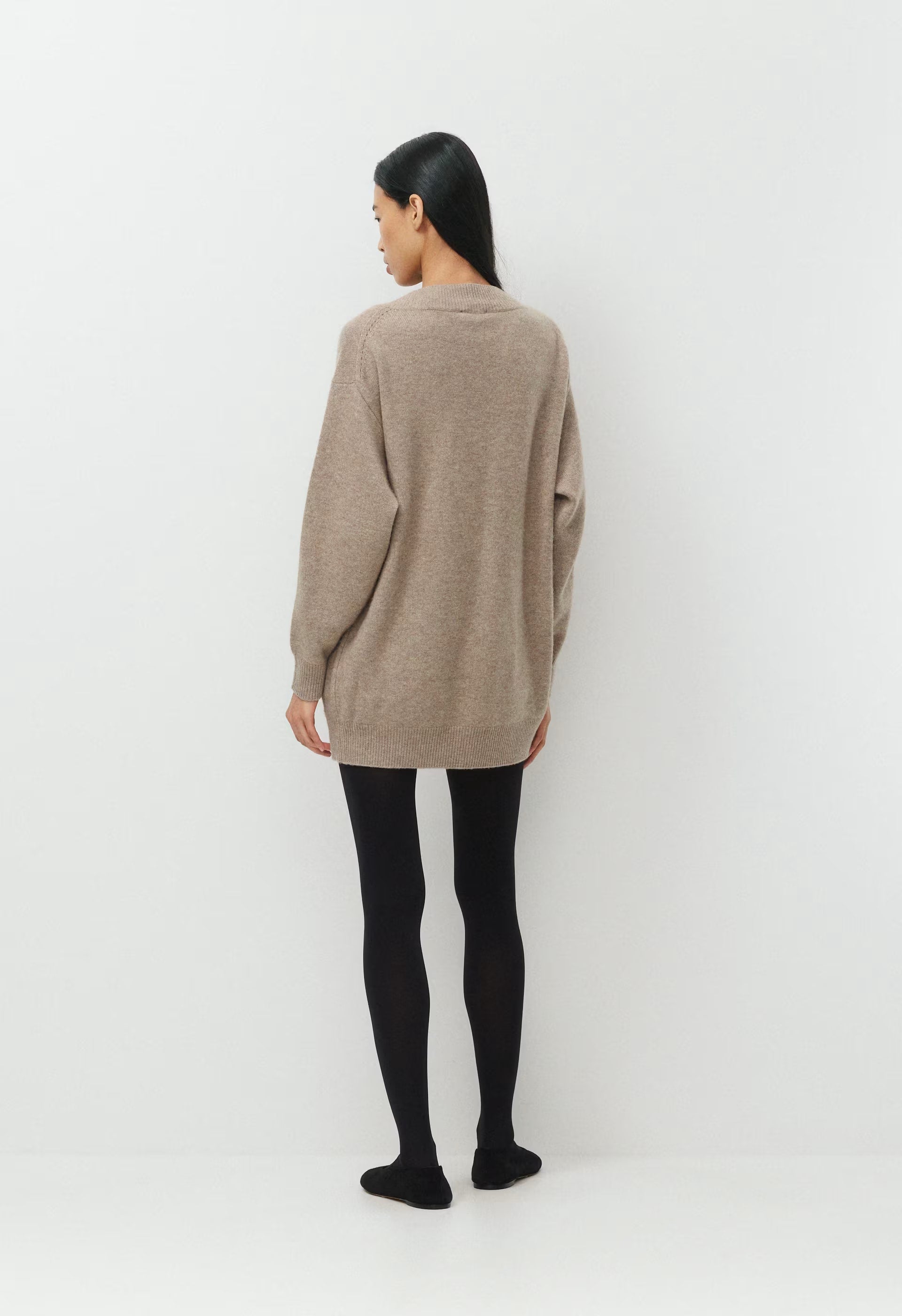 Essential Wool Cashmere Library Dress - HEATHER NOMAD TAUPE