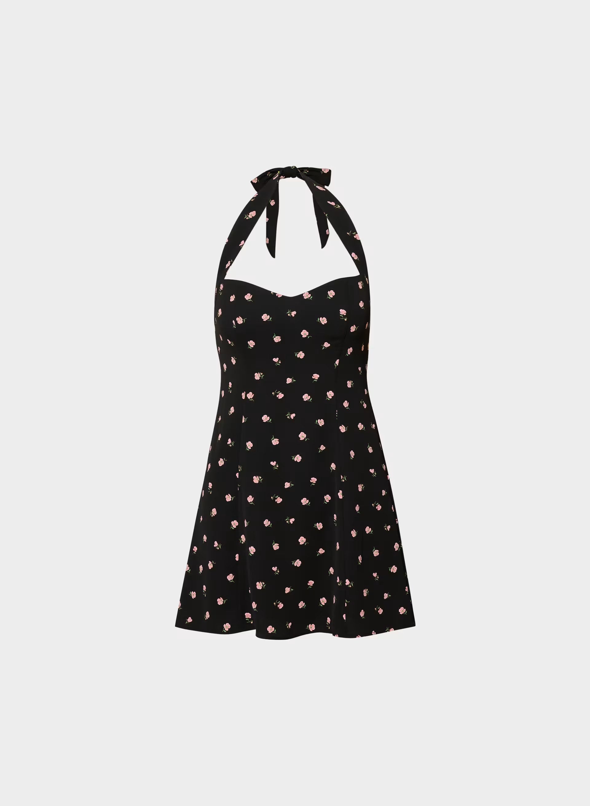 Winnie Halter Dress - BLACK/PINK