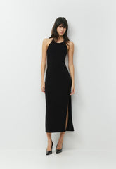 Smooth Matter™ Silhouette Halter Dress - BLACK