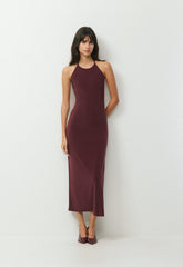 Smooth Matter™ Silhouette Halter Dress - GALA PLUM