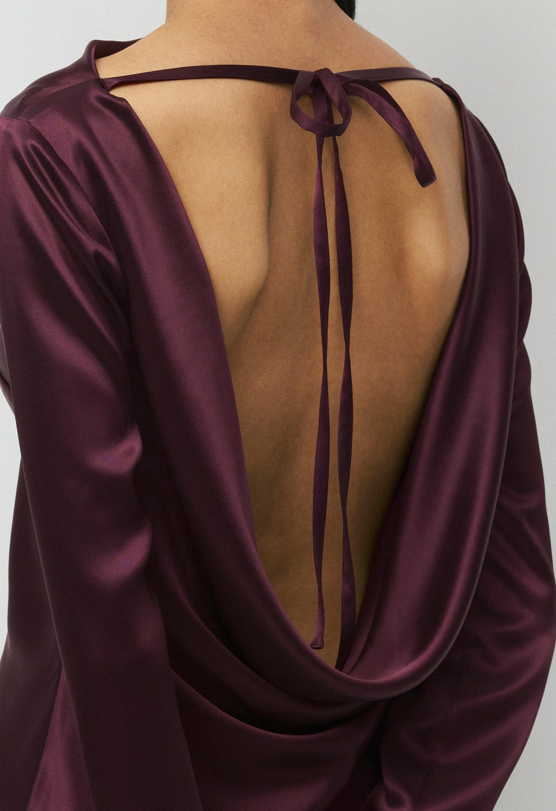 Choreo Satin Dress - GALA PLUM