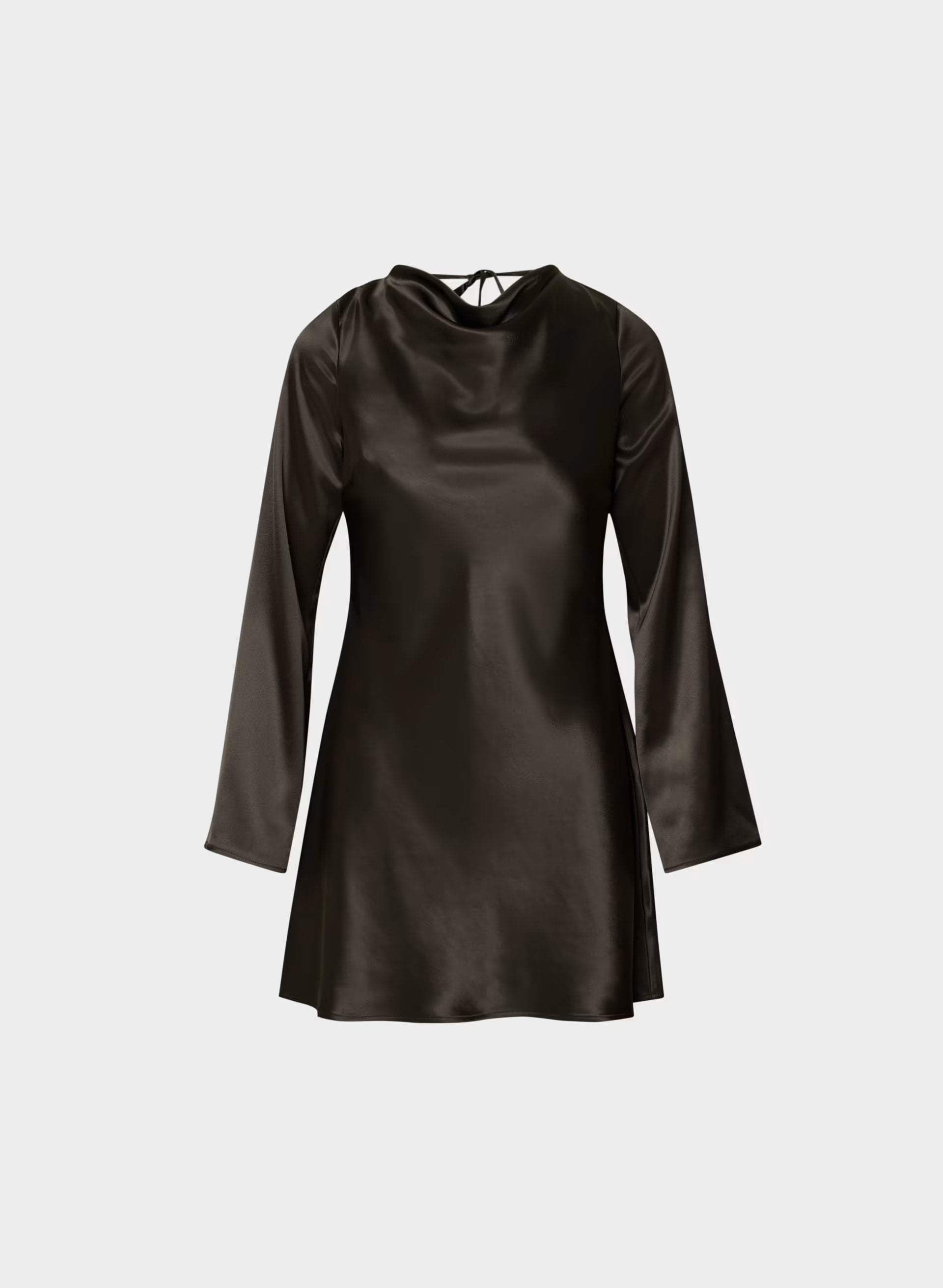 Choreo Satin Dress - CACAO NIB BROWN